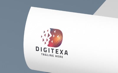 Шаблон логотипа Digitexa Letter D Pro