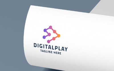 Шаблон логотипу Digital Play Pro
