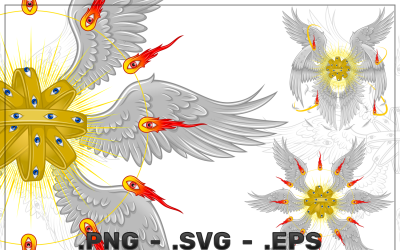 Throne Typ Christian Angel Vector Design