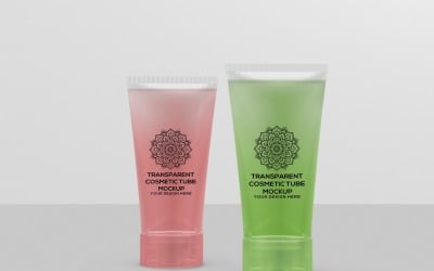Wyczyść makieta tuby kosmetycznej