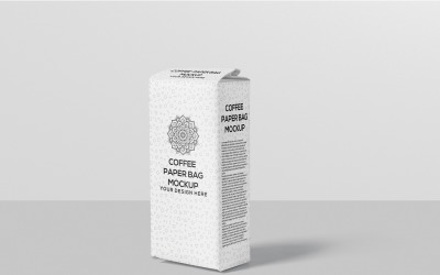 咖啡袋 - 咖啡纸袋模型