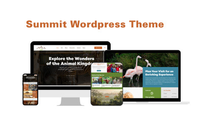 Motyw WordPress dotyczący zoo i ochrony zwierząt Summit