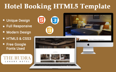 The Rudra - Modelo HTML5 de reserva de hotel