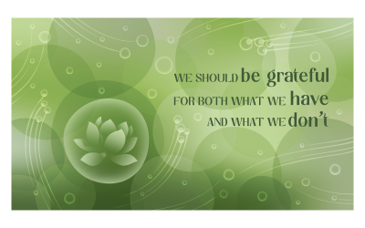 Green Inspirational Background 14400x8100px With Message About Being Grateful