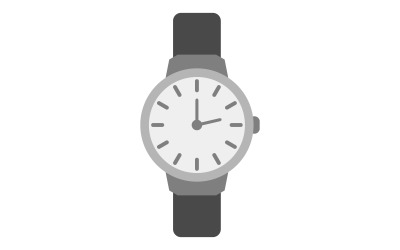 Armbanduhr auf Hintergrund dargestellt und im Vektor eingefärbt