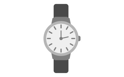 Armbandsur illustrerad på bakgrund och färgad i vektor
