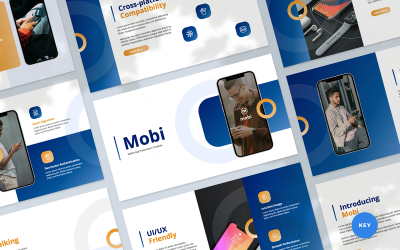 Mobi - Šablona hlavní myšlenky prezentace mobilní aplikace