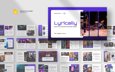 Lyrically - 音乐活动节谷歌幻灯片模板