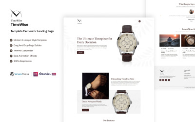 TimeWise - Klockbutik och reparationsservice Elementor Landningssida