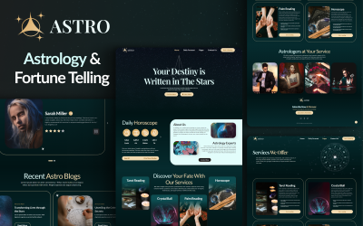 Astro : libérez des informations cosmiques avec un thème HTML pour les passionnés d&amp;#39;astrologie