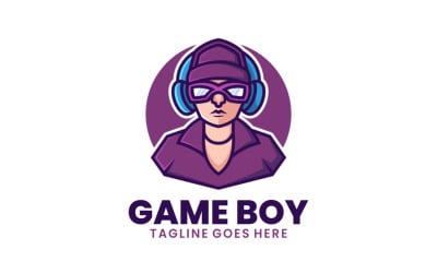 Game Boy Maskot Çizgi Film Logosu
