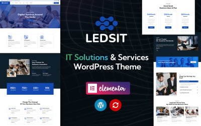 Ledsit — motyw WordPress dotyczący rozwiązań i technologii IT