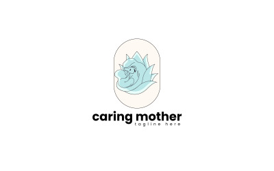 Logo di assistenza all&amp;#39;infanzia della madre premurosa
