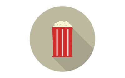 Pop corn geïllustreerd op een witte achtergrond en in vector