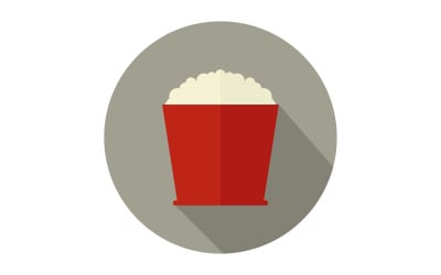 Pop corn on a white background in vector