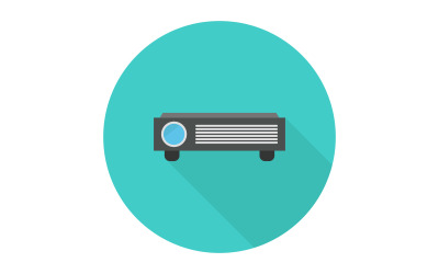 Projector on a white background illustrated in vector