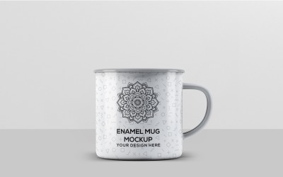Kupa Mockup - Emaye Kupa Mockup