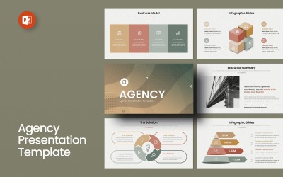 Modello di presentazione PowerPoint dell&amp;#39;agenzia