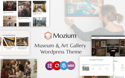Mozium - Elementor WordPress-thema voor museum en kunstgalerie