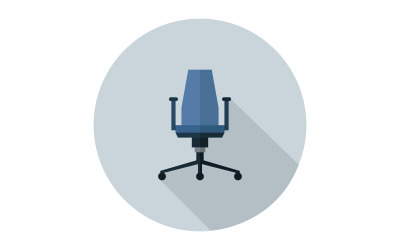 Bureaustoel geïllustreerd in vector