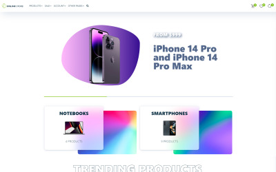 Šablona webu HTML pro internetový obchod