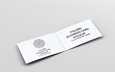 Business Card - Folded Business Card Mockup