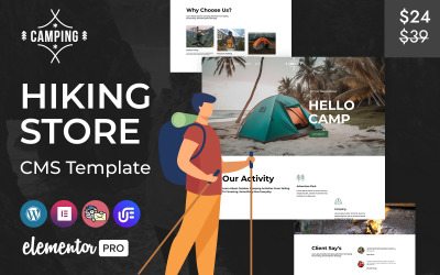 Camping - hiking and adventure WordPress CMS Template