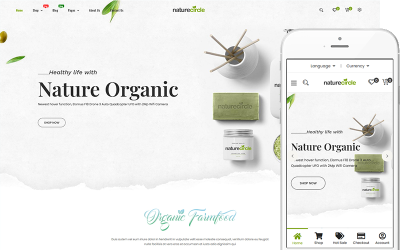 Círculo de la naturaleza - Tema para el tema de WooCommerce de la granja de alimentos orgánicos
