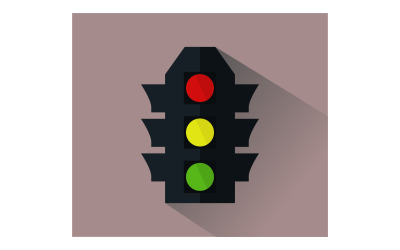 Kleurrijk verkeerslicht in vector op achtergrond