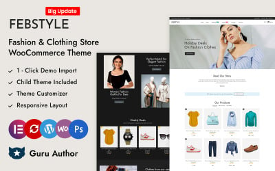 FEBSTYLE — магазин модной одежды и одежды Elementor Адаптивная тема для WooCommerce