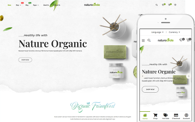 Nature Circle - Organik Gıda Çiftliği için Tema WooCommerce Teması