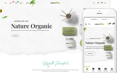 Nature Circle - тема для фермы органических продуктов WooCommerce Theme