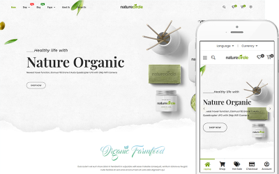 Nature Circle - Tema för ekologisk matgård WooCommerce-tema