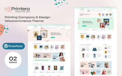 Printera - Tema WooCommerce per negozio di abbigliamento Print-on-Demand (POD).