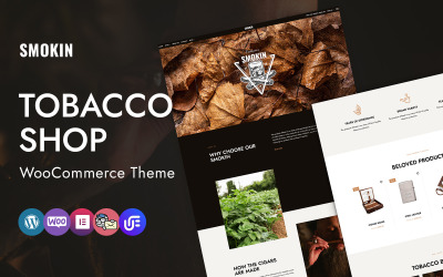 Smokin - Motyw CMS WordPress Elementor dotyczący cygar i tytoniu