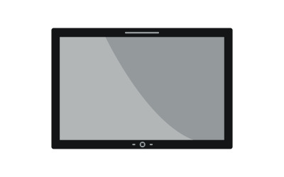 Tablet in vector on a white background