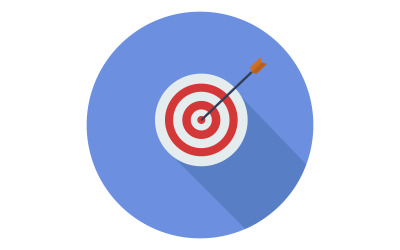 Target illustrated on background