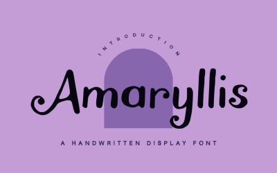 Amaryllis - handskrivet teckensnitt