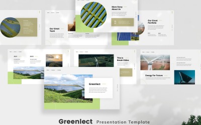 Greenlect — Modelo de slides do Google de energia renovável