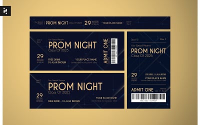 Ingresso elegante para a noite do baile