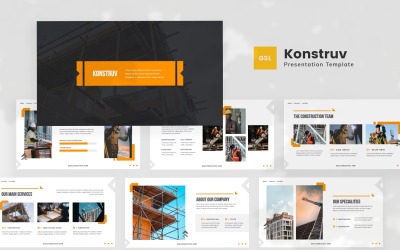 Konstruv — Modèle Google Slides de construction