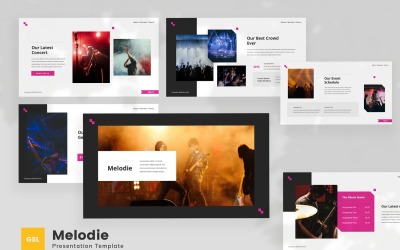 Melodie - Modèle Google Slides pour groupe de musique