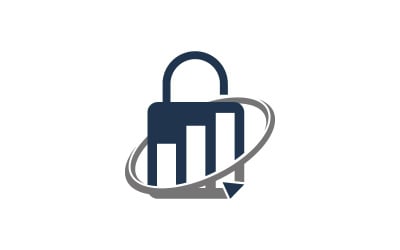 Plantilla de logotipo de protección de bloqueo de inversión empresarial