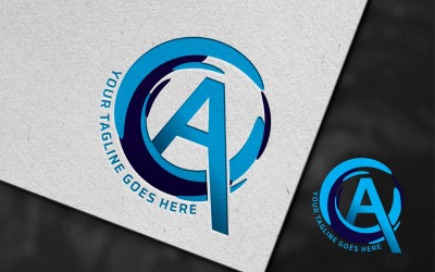 Professzionális cég A betűs logó tervezése – márkaidentitás