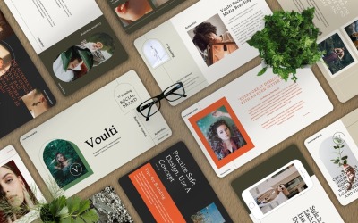 Voulti – Márka közösségi média Googleslide sablon