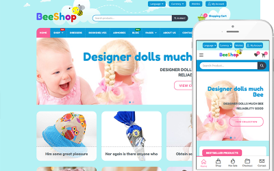 BeeShop - тема для магазина детских игрушек и детской одежды WooCommerce Theme