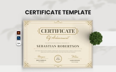 Certificado de premios de ornamento clásico