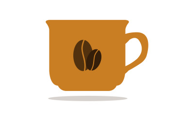 Koffiekopje geïllustreerd op de achtergrond en in vector