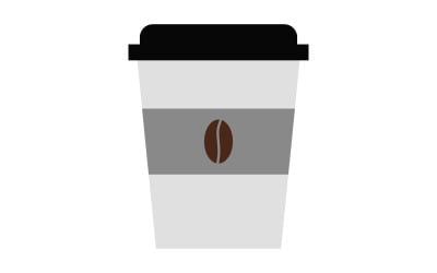 Coffee cup illustrated on background in vector and colorful