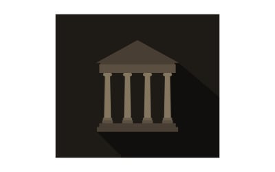 Griekse tempel geïllustreerd op achtergrond in vector